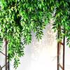 10PCS Artificial Plants Italian Ruscus Greenery Stems Spring Faux Shrub Bushes Green Leaves for Wedding Arch Bouquet Home Decor