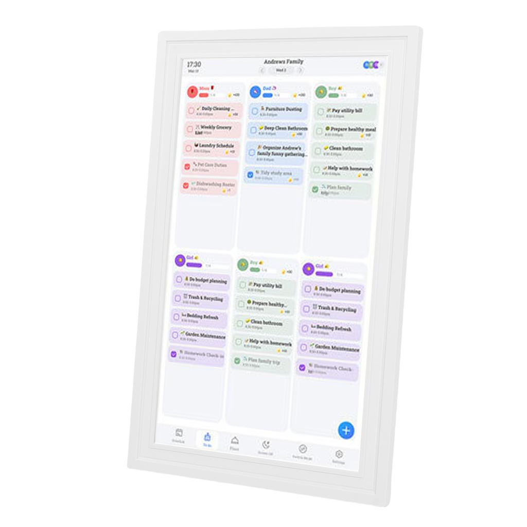 Smart Digitaler Kalender 15,6 Zoll HD Touchscreen WLAN Digitaler Bilderrahmen e Familienkalender Planer mit APP für   9.0