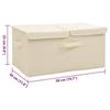 VidaXL Storage Boxes 2 Pcs Fabric 50x30x25 Cm Cream 332917
