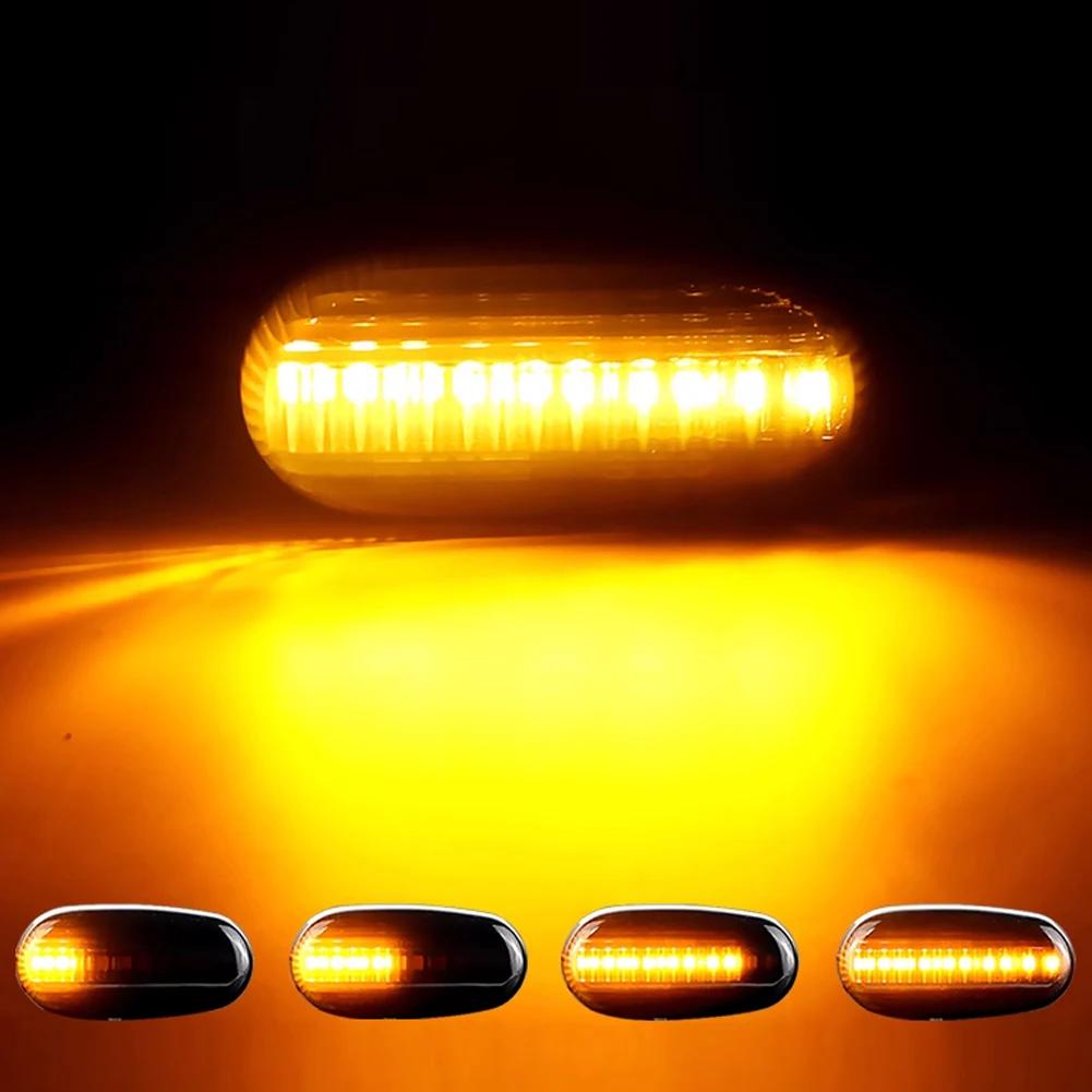 2Pcs Dynamic LED Turn Signal Side Marker Light Repeater Lamp For Fiat Panda 169 Grande Punto Inkl Evo Doblo Fiorino Linea Idea