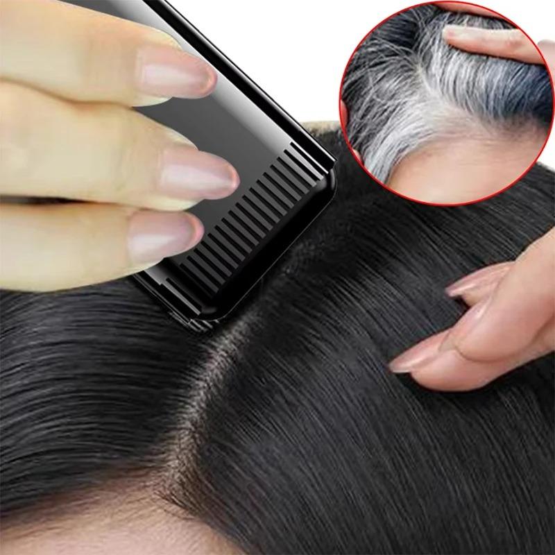 Hair Dye Stick with Comb 2 in1 Temporary Hair Coloring Covered White Hairs Long Lasting Hairline Pen Washable Black Brown Coffee