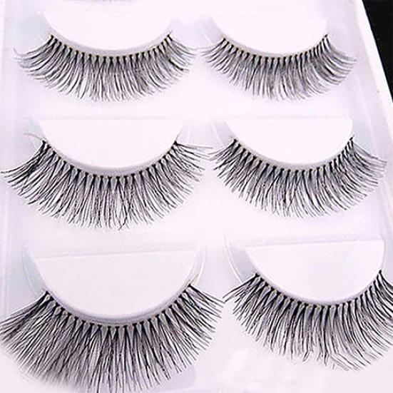 5Pairs Natural Sparse Cross Eye Lashes Extension Makeup Long False Eyelashes