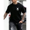 Men's "Keep Happy" Letter Print Crew Neck T-Shirt, Summer Outdoor Sports Short Sleeve