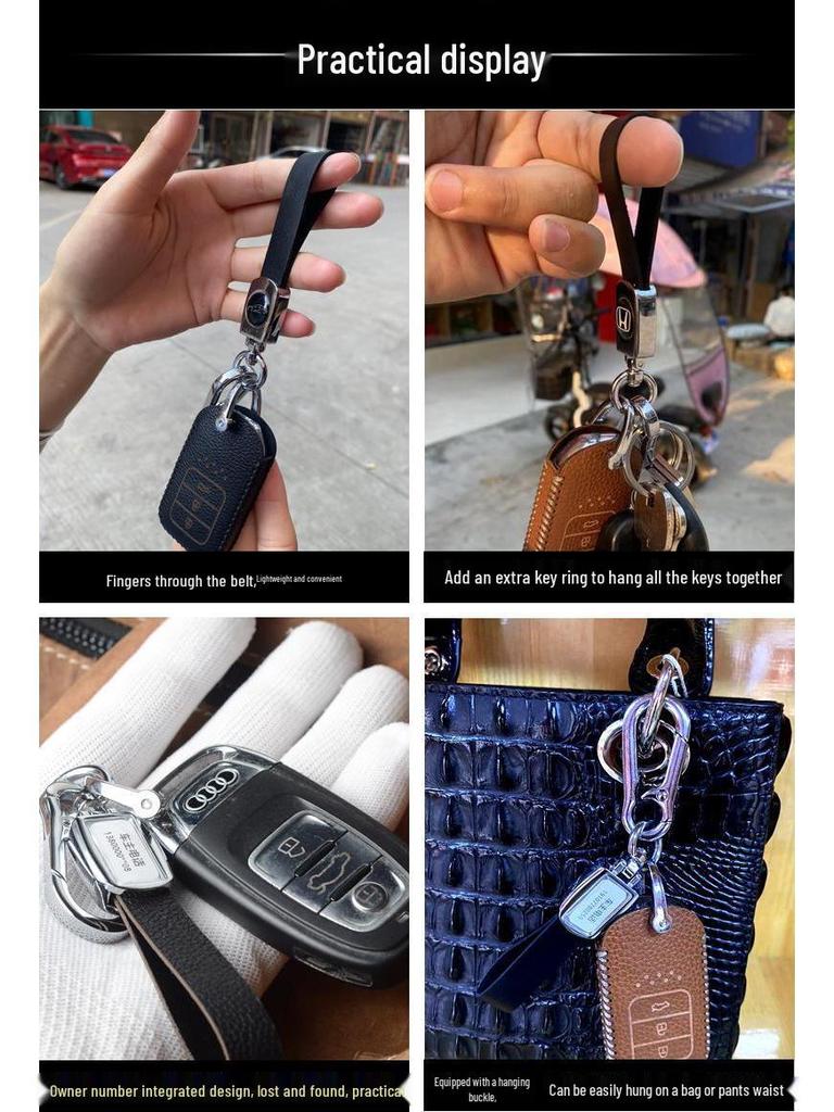 Genuine Leather Key Cover for Ford Edge/Explorer