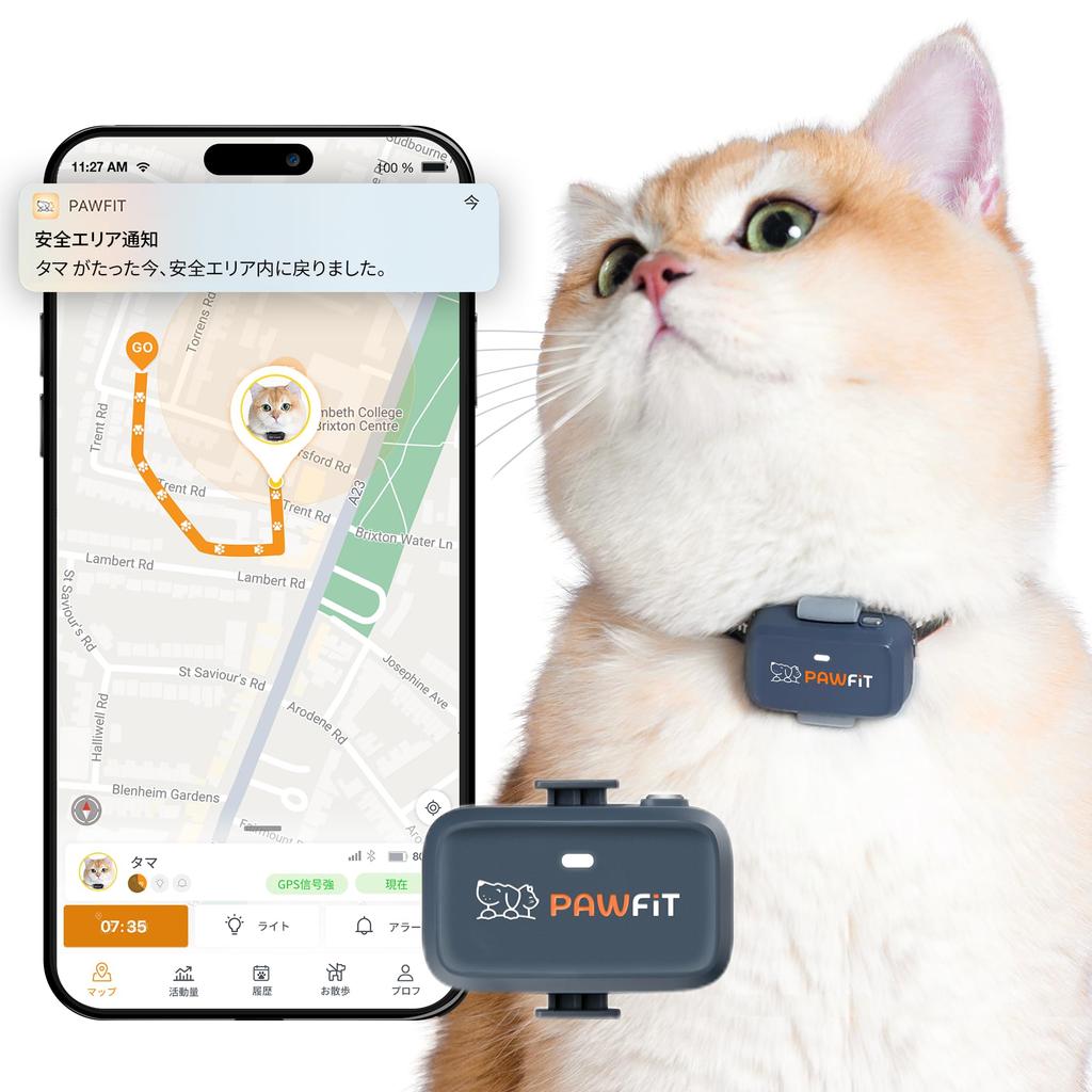 Pawfit Lite 4G GPS Tracker για Γάτες σχεδιασμός παρακολούθησης Παρακολούθηση δραστηριότητας Ιστορικό τοποθεσιών Απεριόριστη εμβέλεια Κολάρο ασφαλείας περιλαμβάνεται Ανθρακί Γκρι