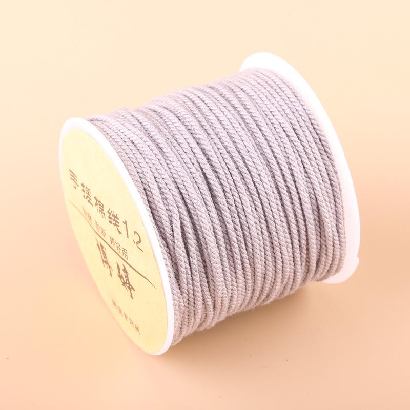 20m Multicolor Tie-Dyed Cotton Thread for DIY Moon Bodhi Bracelet