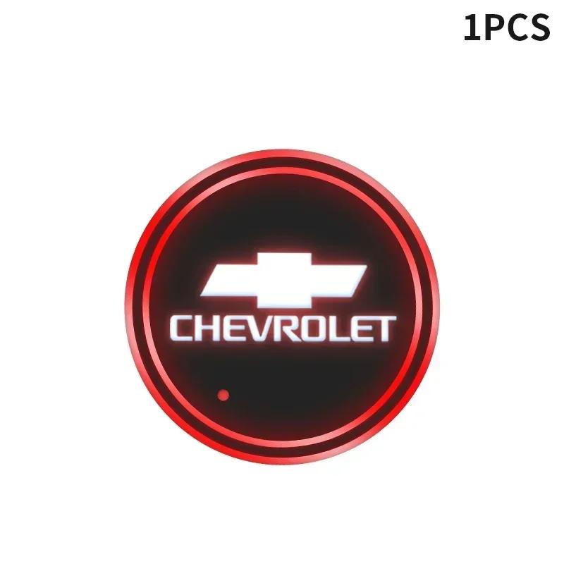 

LED Holder Lights USB Rechargeable Cup Mat 7 Color-Changing Luminous Coasters For Chevrolet Monza Cruze Crvalier Malibu Captiva