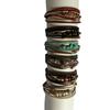 Böhmisches mehrschichtiges Lederarmband mit Strasssteinen und Kristallsteinen