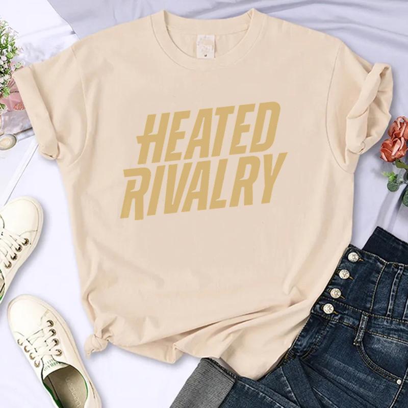 Casual Gothic Tees Tops Unisex Graphic Vintage Tshirt Heated Rivalry Print Crew Neck Sleeve T Shirt Clothes Aesthetic Clothes
