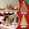 Christmas Tree Figurines Gingerbread Christmas Tree Holiday Ornaments Furniture Christmas Desktop Atmosphere Decorations