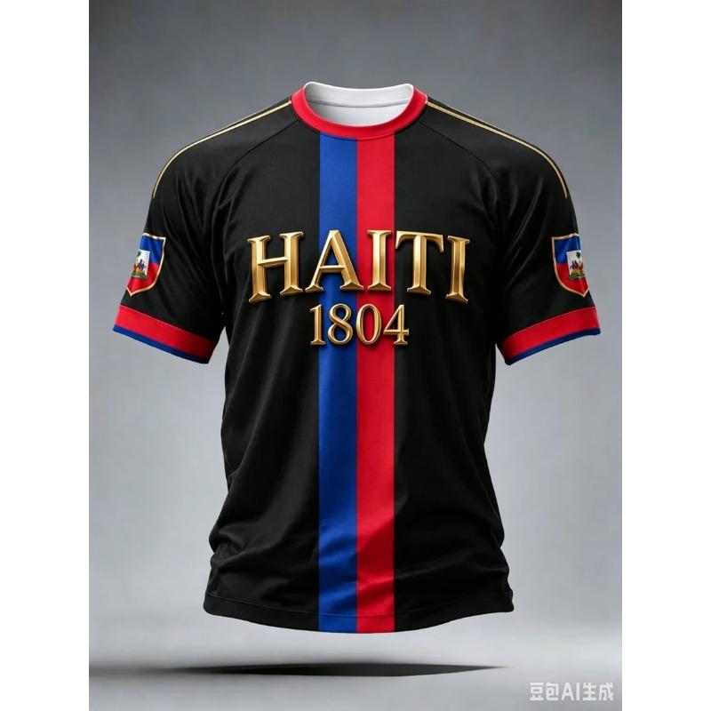 Football Jersey Men's Crew Neck Sportswear with Print Casual & Training Tops Tees