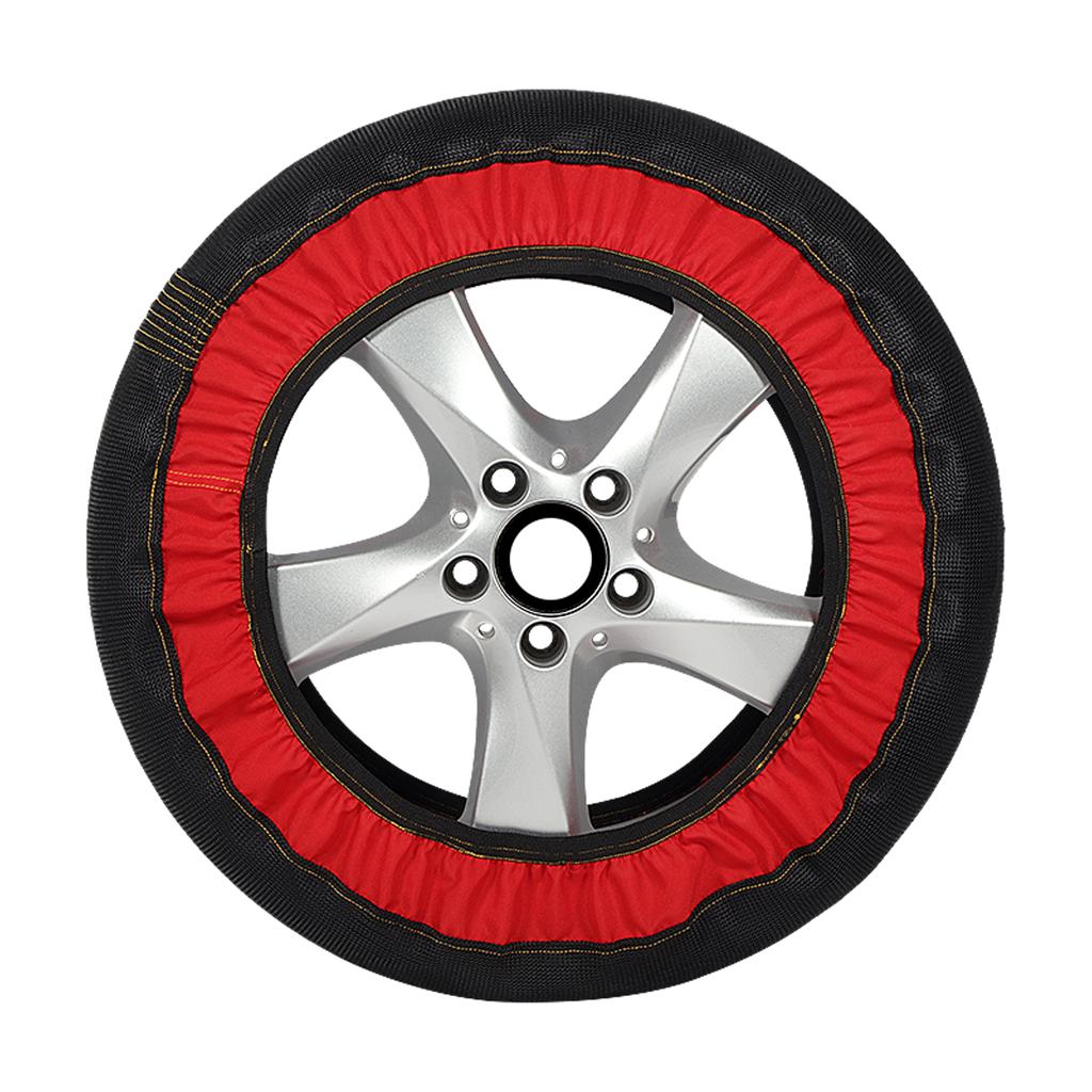 2pcs Automotive Snow Socks for Tires No Damaging Tire Hub Anti Slip Super Strong Low Temperature Tolerance, No Noise