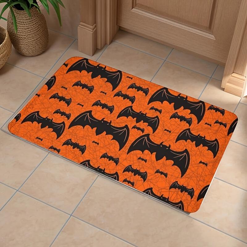 1PC Halloween skull Kitchen Rug Non-Slip Door Mat Pop design Bathroom Rug Bath Mat Carpet for Home Sink Laundry Decor