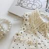 Girls' 2026 Summer Polka Dot Two-Piece Set: Stylish Lapel Top & Lace Shorts