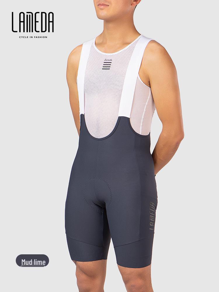 Lampaida Men's Summer Cycling Bib Shorts - Shock-Absorbing, Professional Mountain Bike Pants