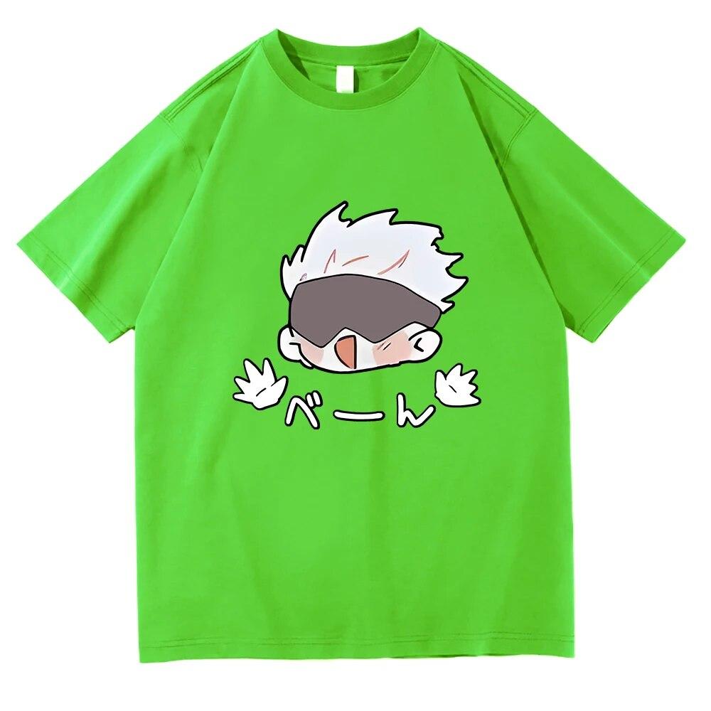 

Футболка Jujutsu Kaisen, модная унисекс Harajuku, забавная футболка Kawaii Gojo, унисекс, аниме, Unisexga, хлопковые футболки высокого качества, Корея, унисекс 3XL
