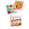 Kids Wooden Kitchen Toy Pretends Play Cutting Pizza Game Simulation Make Cookies Dessert Food Creative Education Toys Girls Gift