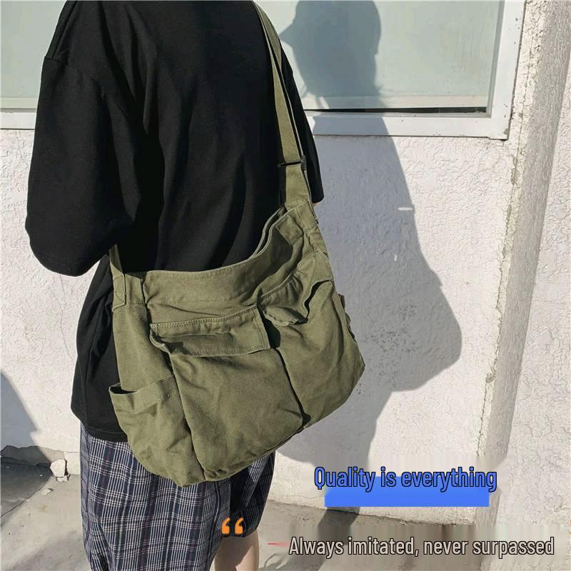 Large Capacity Canvas Crossbody Bag for Women - Versatile Youth Shoulder Bag & College Backpack