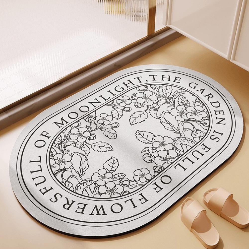 

2 шт. Простой мягкий коврик для пола из диатомовой грязи для ванной комнаты, умывальника, быстросохнущий нескользящий коврик, дверной коврик, легко чистится 40*60