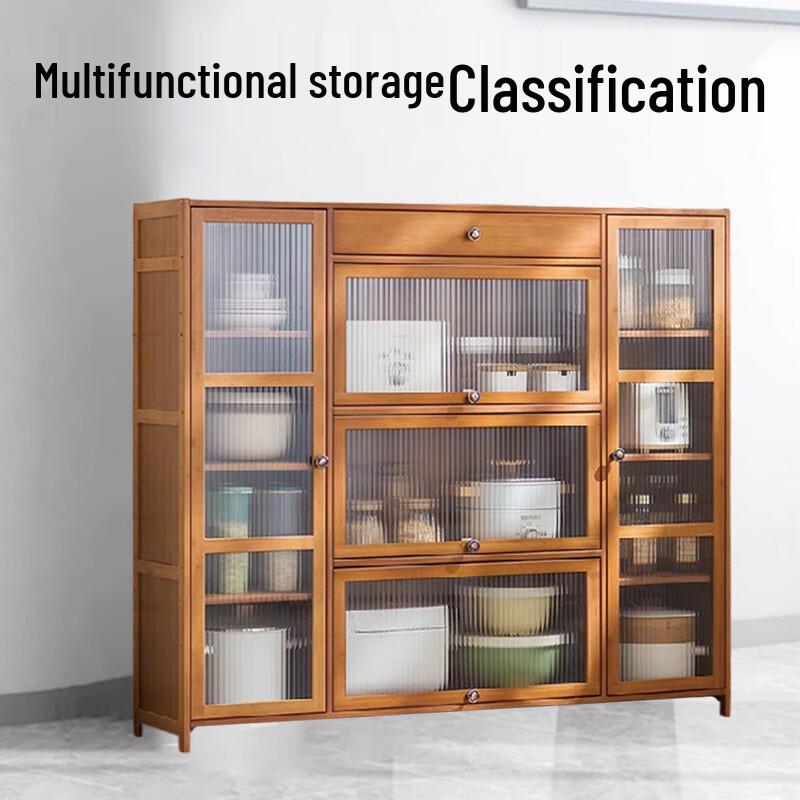 Modern Freestanding Storage Cabinet with Doors & Drawers