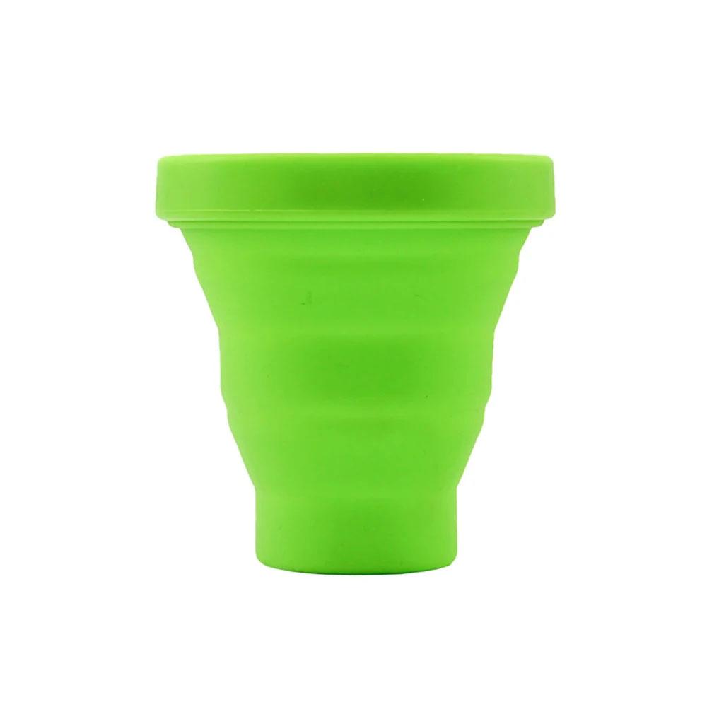 Folding 200mL Silicone Retractable Cup With Lid Portable High-Temperature Resistant Food Grade Water Outdoor Travel Water Cup