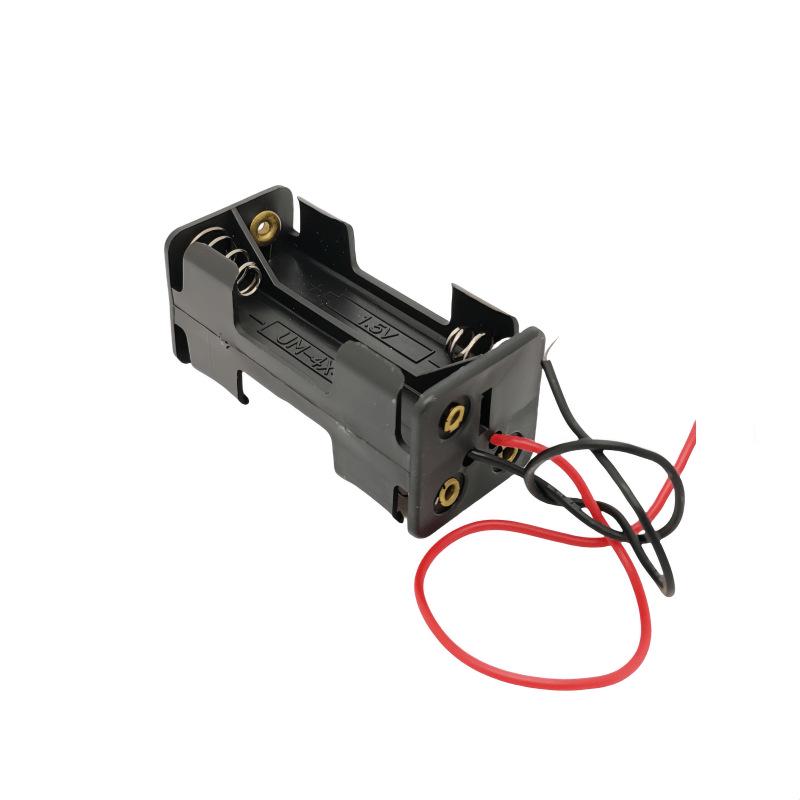 AAA Battery Holder, Back-to-Back, 4-Position with Lead Wires
