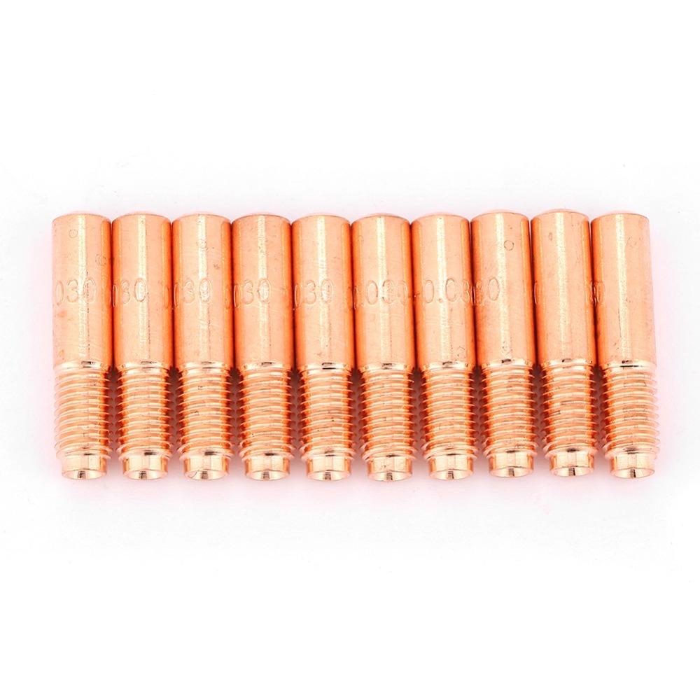 10pcs 0.024 Inch Diameter MIG Welding Contact Tips Copper Contact Tips  For MIG Welding Torch