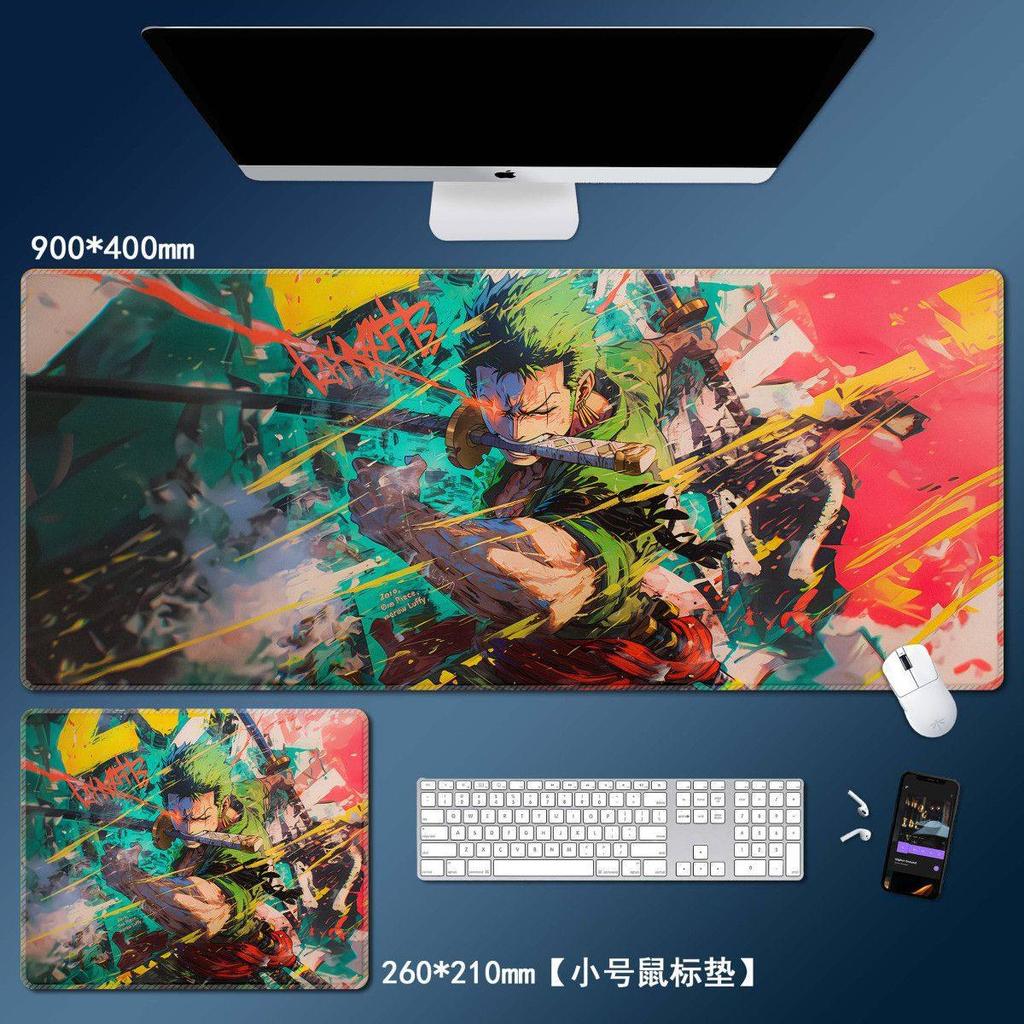 One Piece Monkey D Luffy Colorful Burst Anime Gaming Mouse Pad Large Desk Mat Anime Peripheral Table Pad