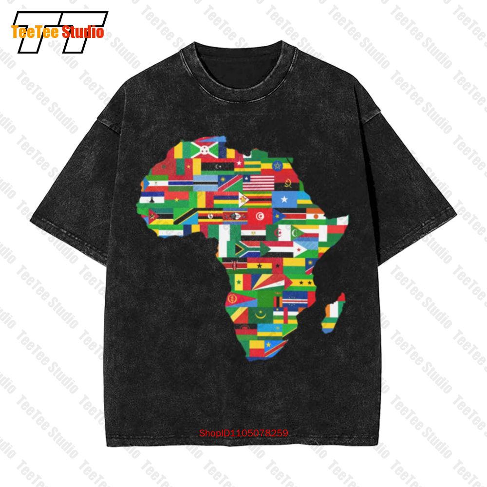 I Love Africa Continent Vintage Oversized TShirt OQNM S