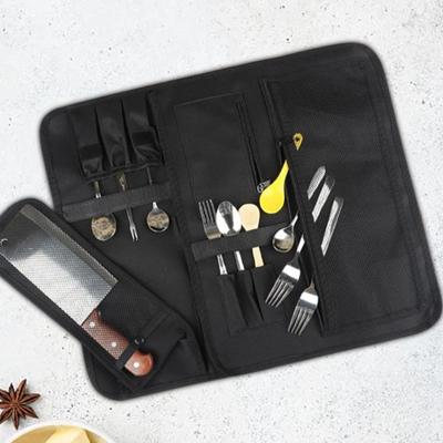 Roll-up Bag for Chef's Knives, Dirt-repellent, Kitchen, Camping, Travel