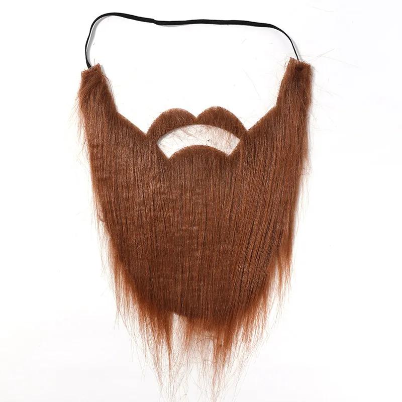 Halloween Fake Bushy Beard Funny Brown Facial Hair for Disguise Game Dance Party Role Play Cosplay