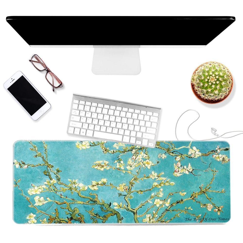

Multicolour Non Slip Office Desk Pad Rubber Computer Keyboard Pad Almond Blossom Mouse Pad Office