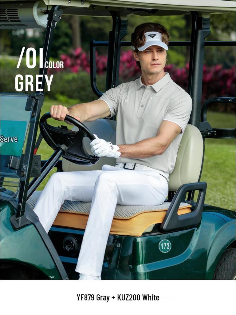 PGM2026 Men's Quick Dry Short Sleeve Polo Shirt for Golf