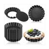 32PCS 3 Inch Mini Tart Pans Egg Tart Mold with Removable Bottom Round Quiche Pan Mini Pie Pans Bakeware Mold