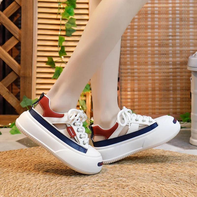Fashion 2024 New Casual Canvas Platform  Women Sneakers Sports Shoes Tennis Flat Vulcanize Running Fashion  Womenshoes