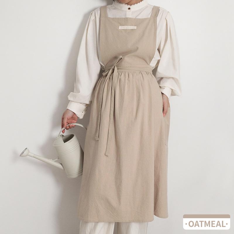 Hot Selling Cotton Apron for Women - Breathable & Stylish for Kitchen, Flower Shop, or Bakery