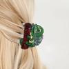 Hair Claw with High-Elastic Spring, Cat Mammoth Lizard Pattern Hair Clip with Ice-Cracked Pearlescent Texture, Firm Grip Shower Back Head Hair Claw