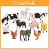 Pvc Farm Animal Model Set With Miniature Poultry And Livestock For Childrens Playroom