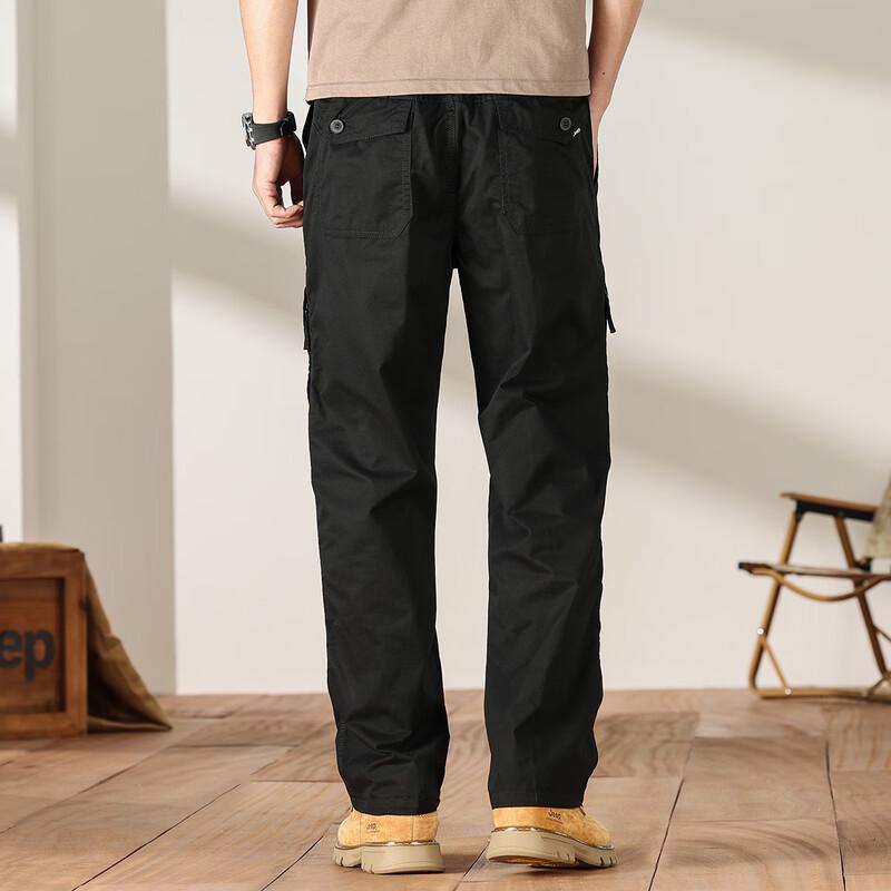 Jeep Men's Spring Autumn Straight-Leg Cargo Pants