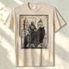 Vintage Medieval Knight Riding Giant Wolf Castle Retro Distressed Graphic T Shirt Unisex Cotton Tee Dark Fantasy Gothic Casual