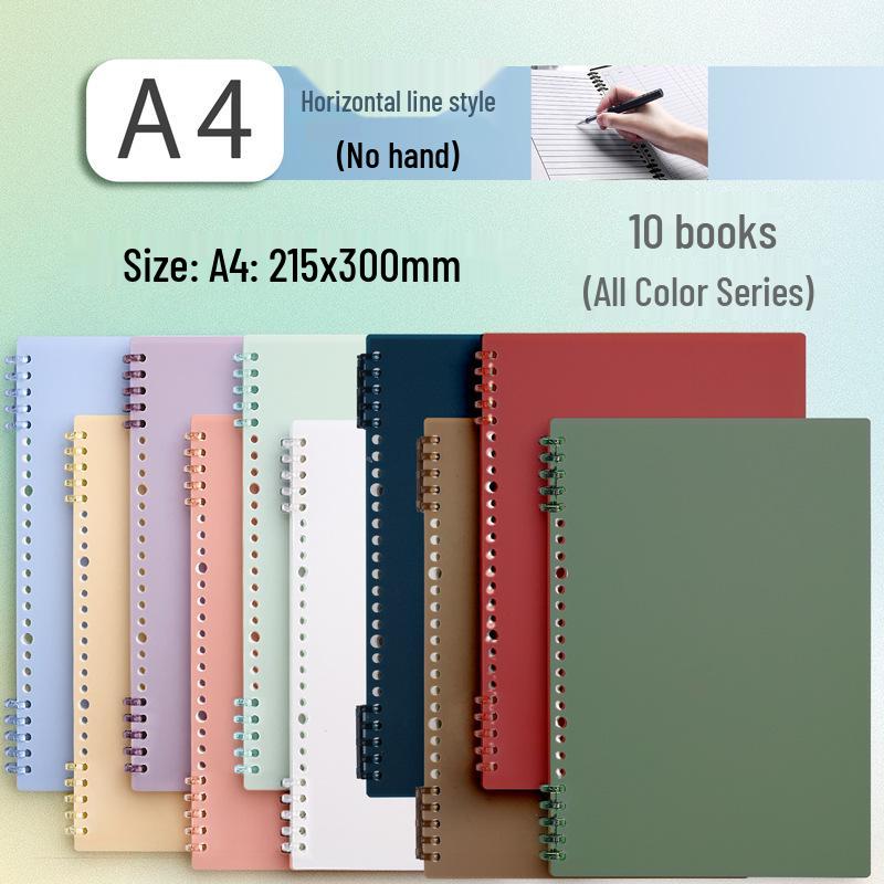 B5 Hand-Friendly Loose-Leaf A4 Junior Notebook with A5 Detachable Coil for Students