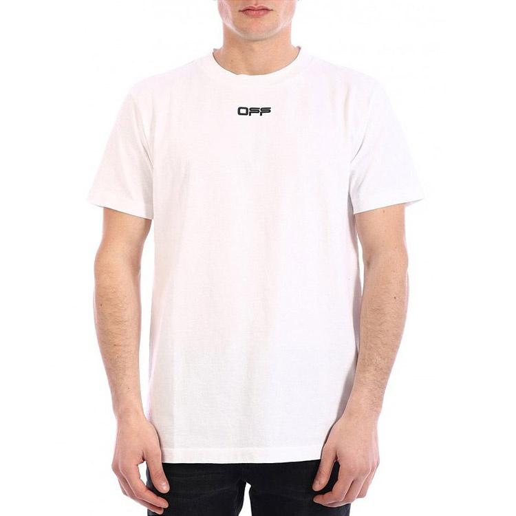 Off-White SS21 Logo Alphabet Printing Round Neck Short Sleeve Ordinary Version White Men's OMAA027S201850030188