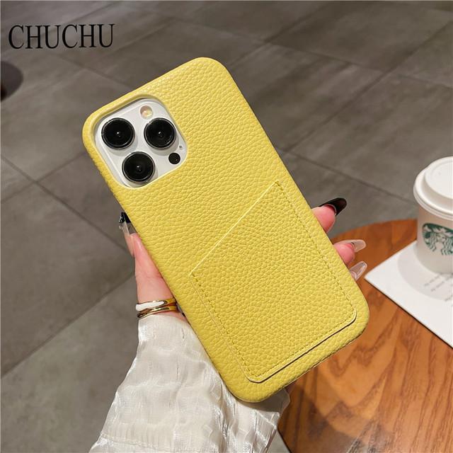 Luxury Brand Skin Card Package Lichee Pattern Pu Leather Phone Case For Iphone 14 13 7 8 Plus X 12 Xr Max 11 Pro Se Mini Cover