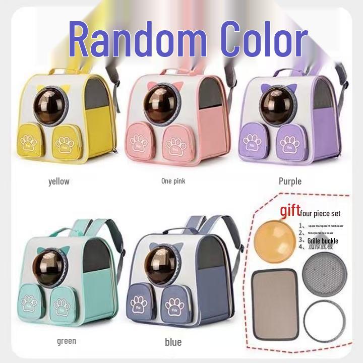 

Foldable Double Shoulder Pet Backpack: Breathable Space Capsule Design for Cats/Dogs, Portable with Large Capacity