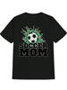 Casual Crew Neck T-shirt - Soccer Mom Graphic Print