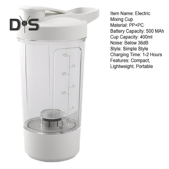 Elektrický proteinový šejkr, lahev s instantním mixérem, mixér na proteinové koktejly, ořechy a ovoce, samomíchací šejkr pro fitness nadšence, USB