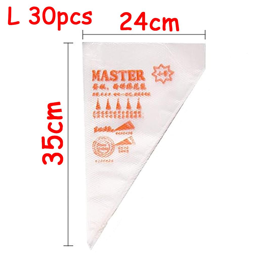 30pcs Disposable Pastry Bags Cake Cream Decoration Kitchen Icing Preparation Bags Cup Cake Piping Tools Baking Accessories