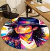 Michael Jackson Desenli Yuvarlak Halı, İç/Dış Mekan Paspası, Piknik, Oyun Odası, Yatak Odası, Ofis, Oturma Odası, Ev Dekorasyonu Halısı, Doğum Günü Hediyesi