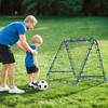 Double Sided Football Rebounder Net, Football Rebound Goal with Five Adjustable Angles, Blue