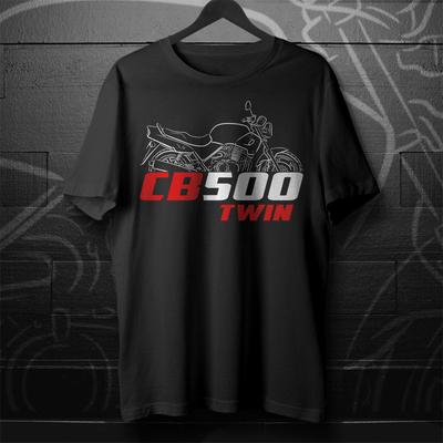 T-shirt Moto CB500 per Motociclisti Uomo e Donna Moda Casual Alta Qualità Girocollo Cotone
